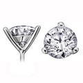 Diamond Stud Earrings in 18K Nickel Free White Gold (0.15 CT. T.W.)